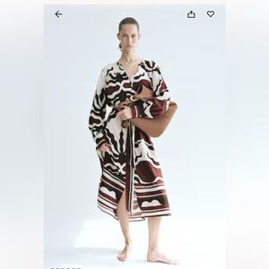 H&M Abstract Patterned midi dress boho small